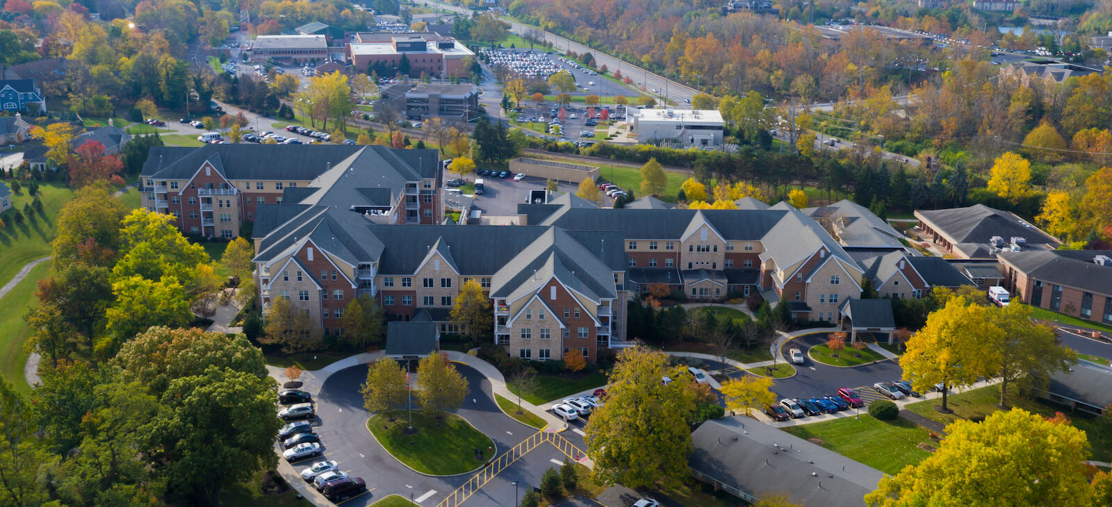 Overhead shot of First Community Village, one of National Church Residences’ entrance fee retirement communities
