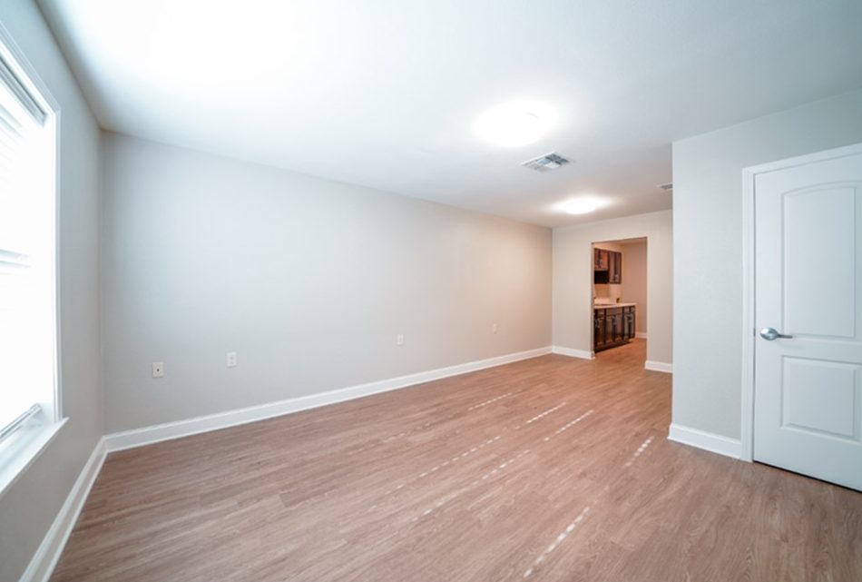 Spacious living room area at Mid-tule Village apartment