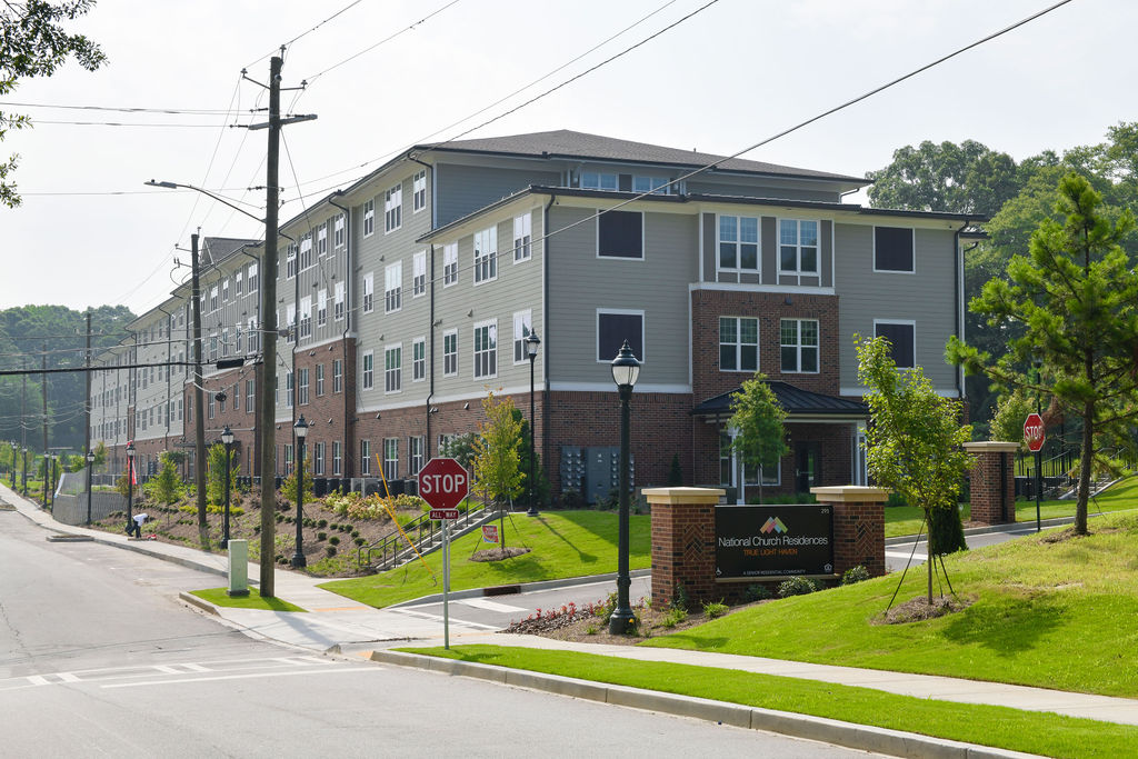 An exterior shot of True Light Haven, an affordable housing community