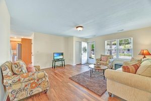 A living room inside a Bristol Village independent living home