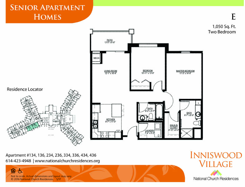 Inniswood Village floor plan E Two bedroom