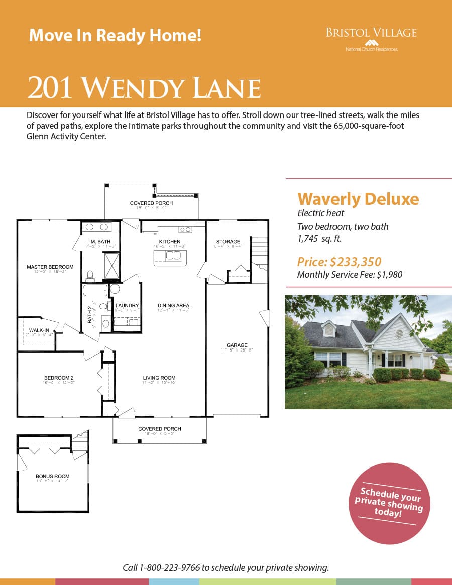 201 Wendy Lane flyer