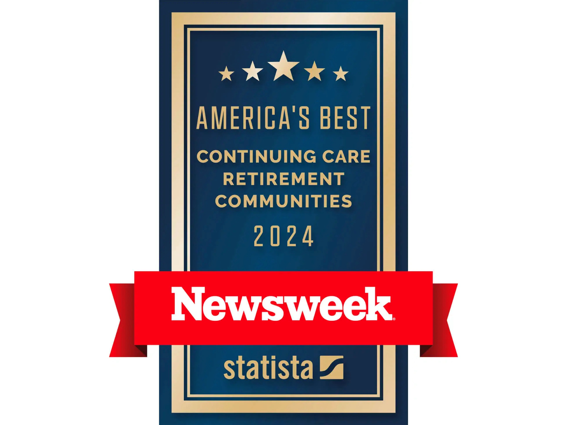 Newsweek's Award for America's Best Continuing Care Retirement Community 2024.