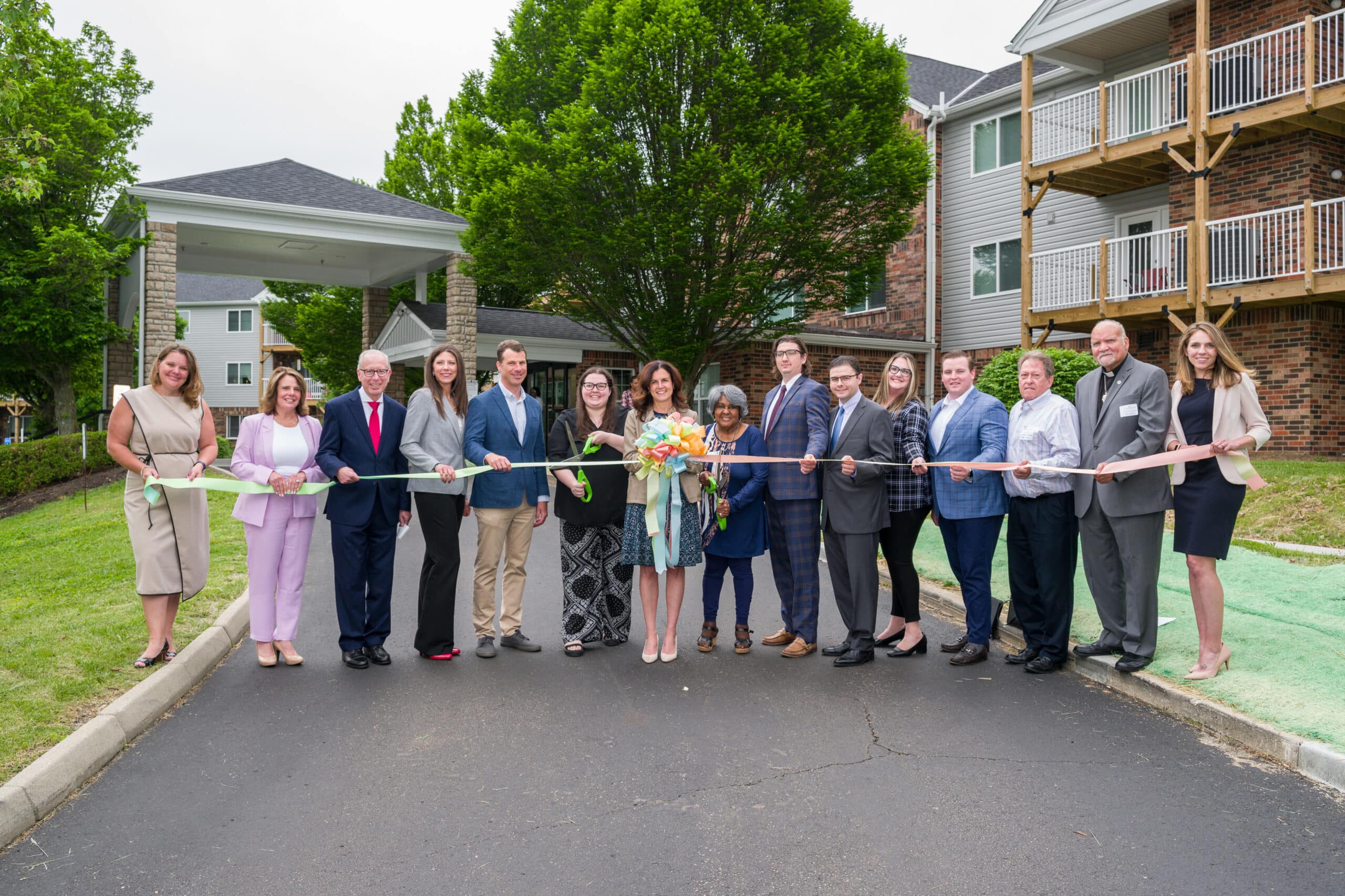 Ribbon-cutting for the grand reopening of Hoover Place.