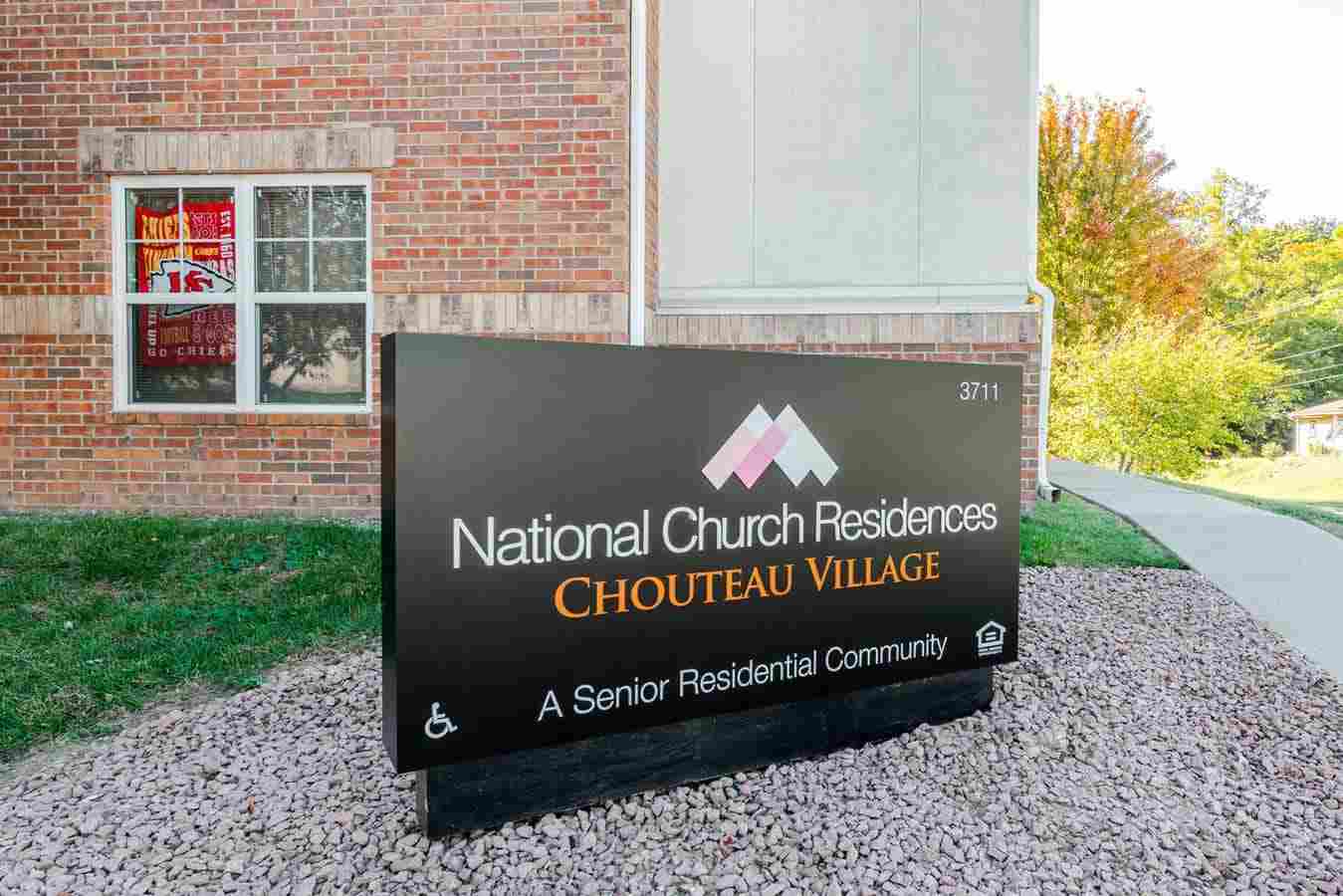 Chouteau Village sign