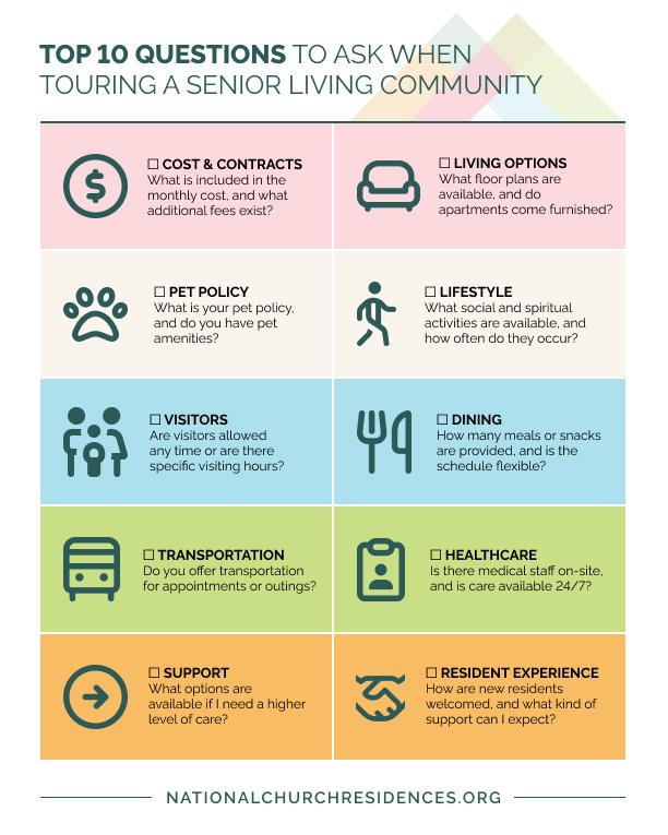 Top 10 questions to ask when touring a senior living community