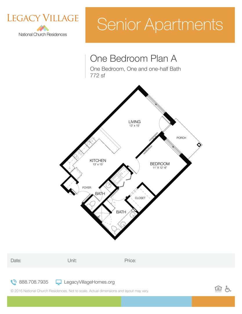 one bedroom floorplan