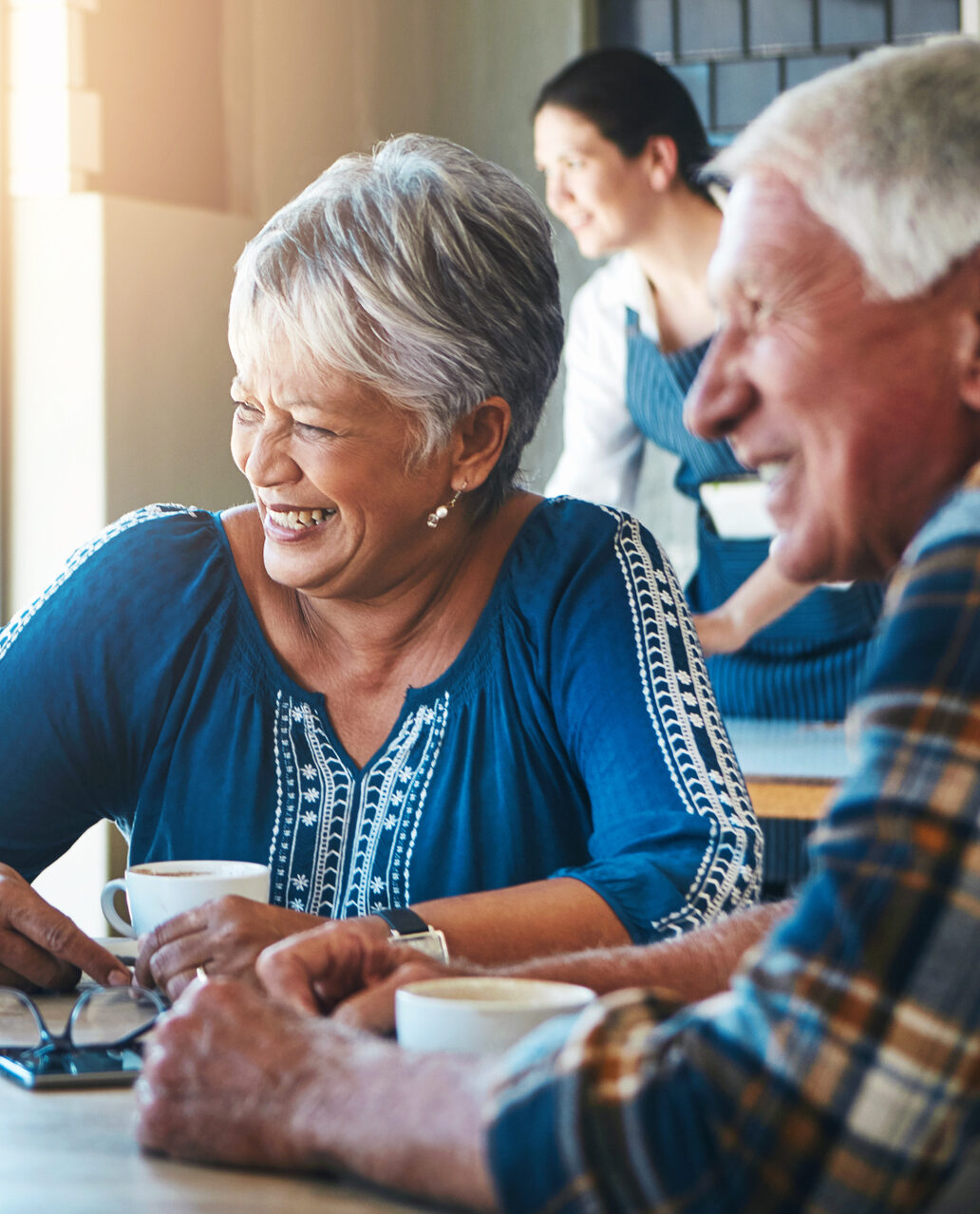 Seniors at cafe