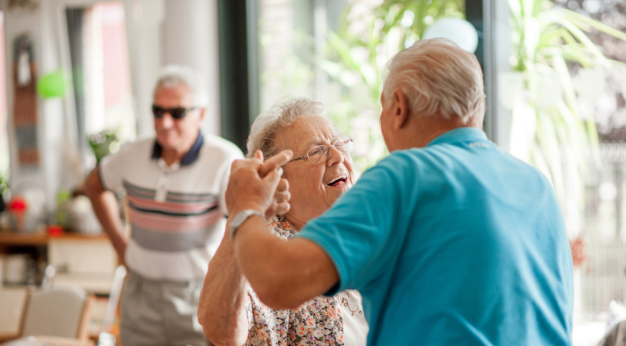 Senior couple dancing
