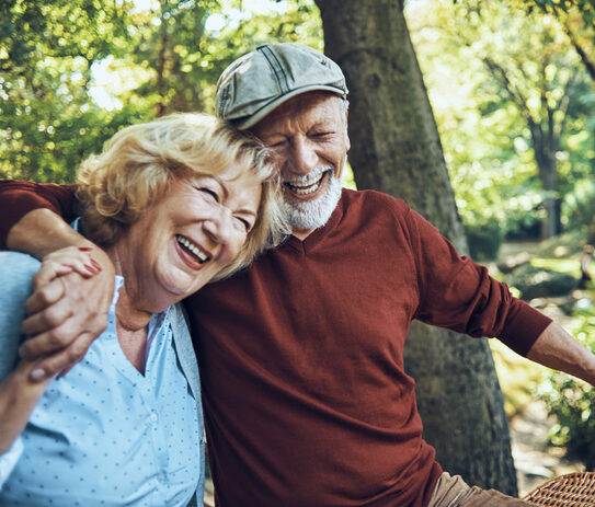 Senior couple enjoying nature
