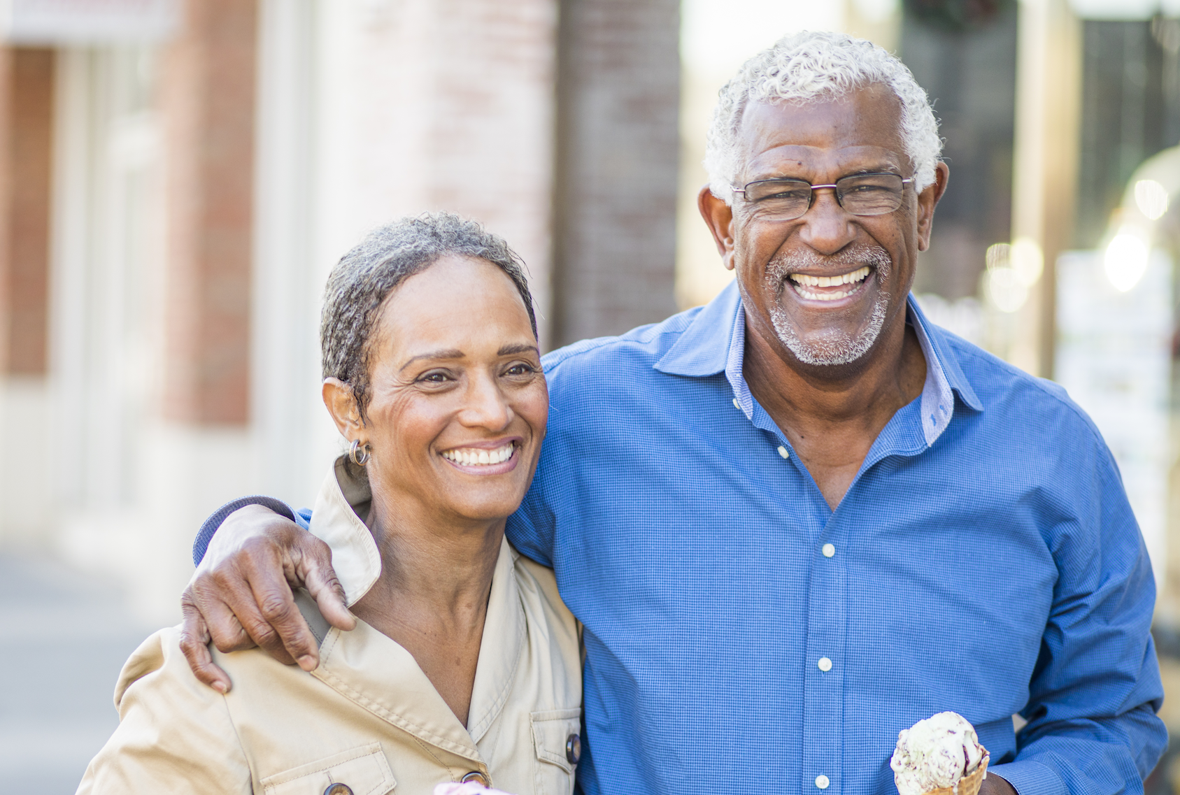 Senior with his daughter