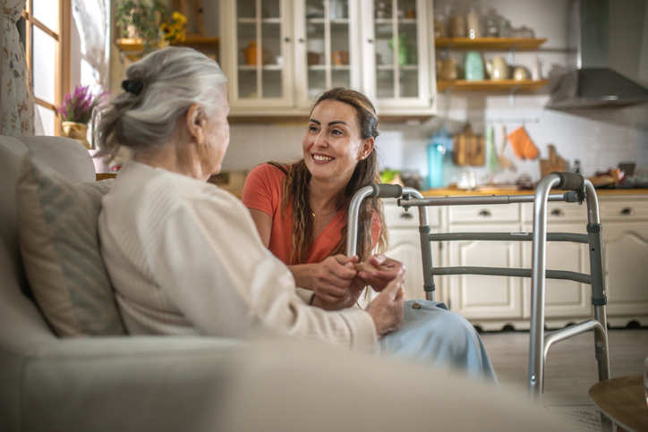 Senior with daughter