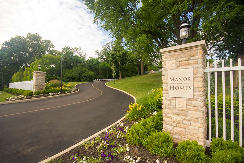 Manor homes entrance
