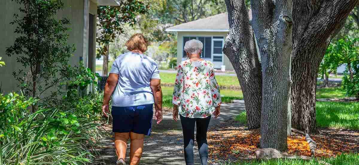 Seniors on a walk