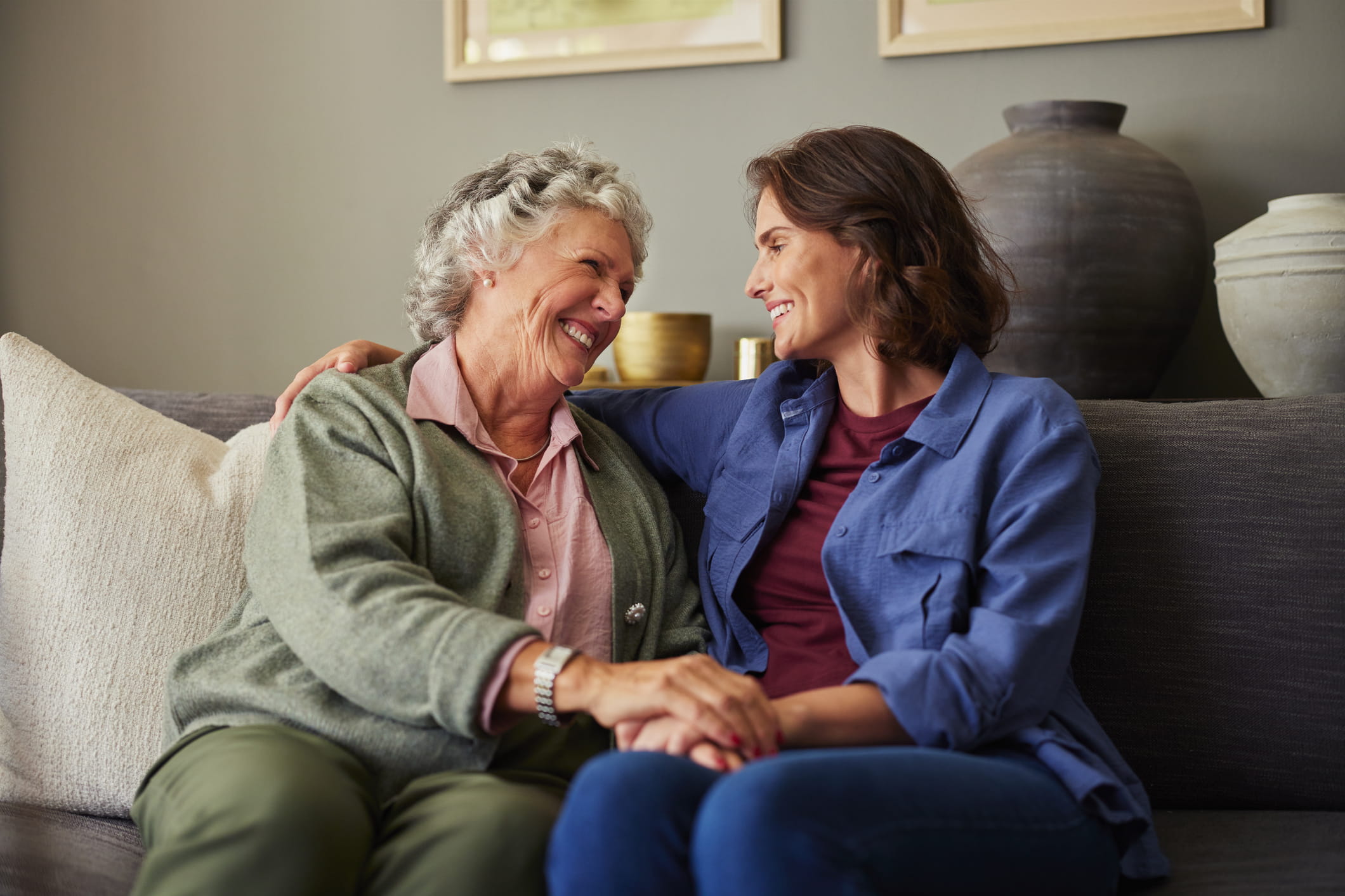 Resident with visiting daughter