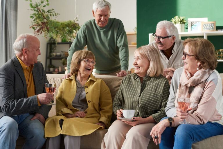 Group of seniors enjoying each others’ company