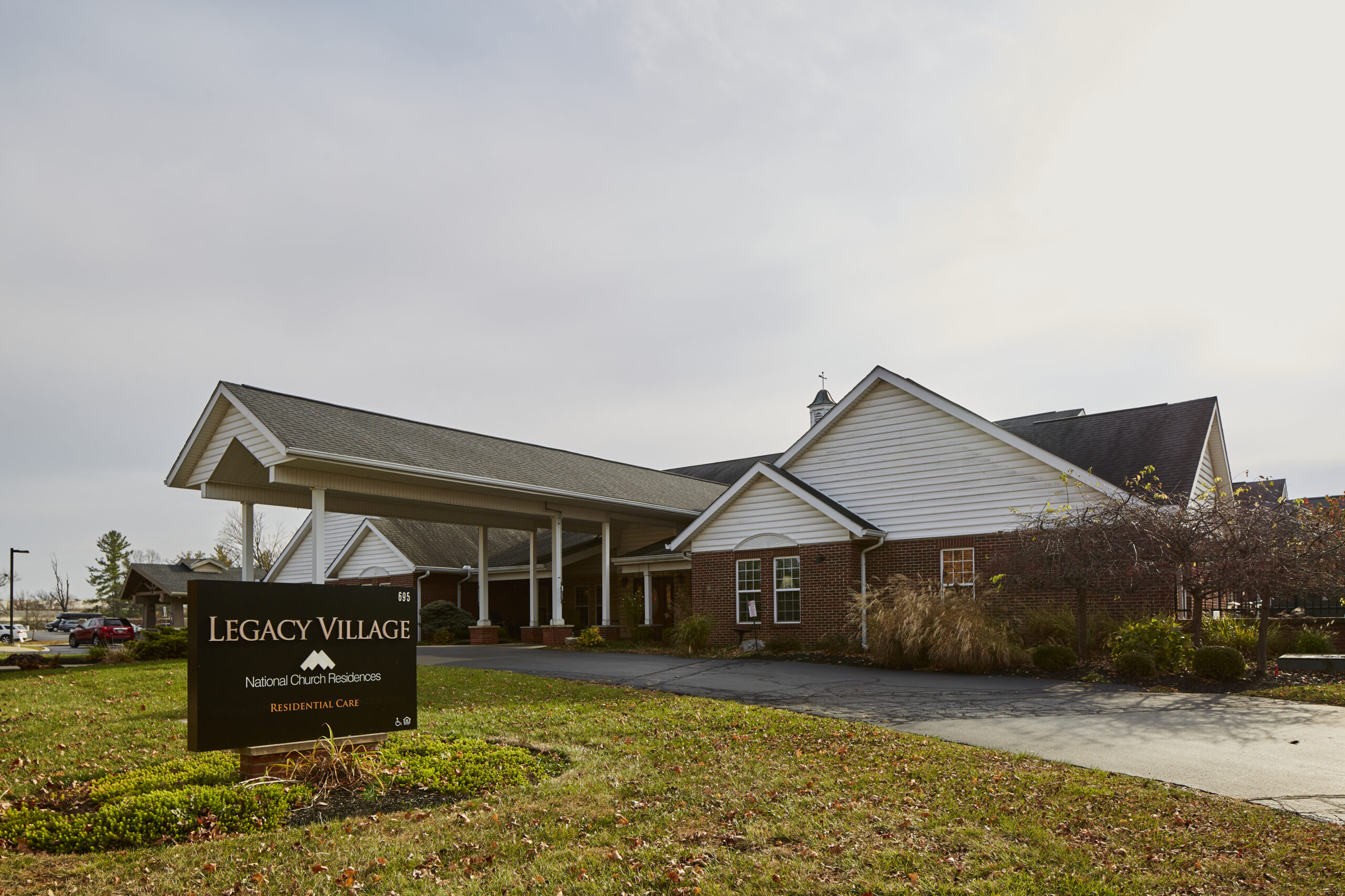 Legacy Village exterior entance and sign