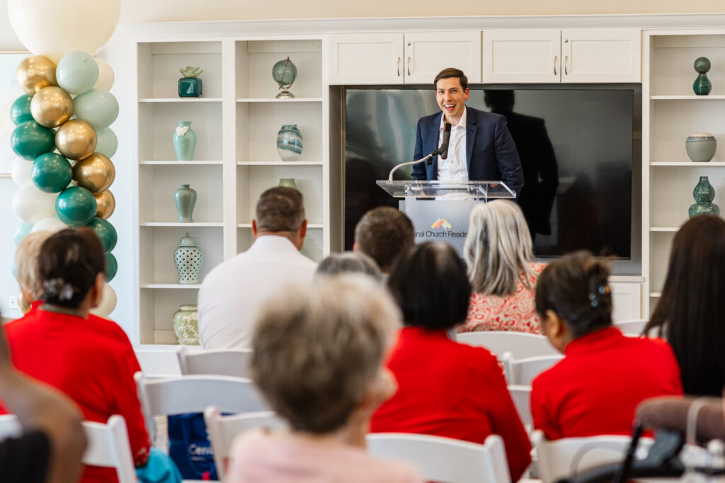 Memorial Towers at National Church Residences grand reopening August 25, 2026