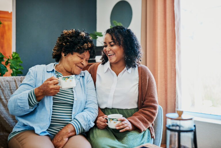 Senior woman enjoying short term respite care